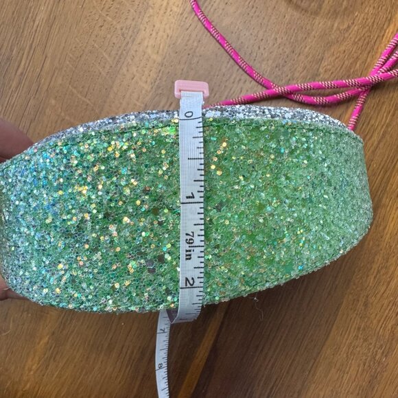 CREWCUTS Glitter Watermelon Crossbody Bag Girls Pink & Green Fruit Sparkle Purse - Picture 6 of 9